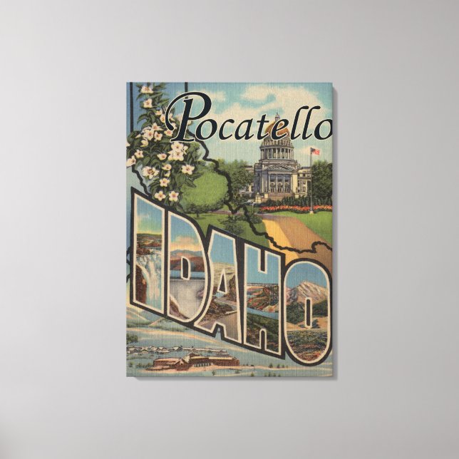 Toile Pocatello, Idaho - Scènes de grandes lettres (Recto)