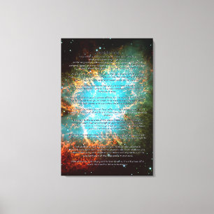 Toile Poème de Desiderata - Nebula de crabe dans le Taur