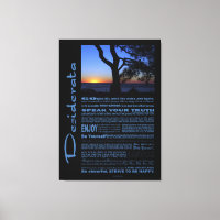 Poème Desiderata Beau arbre de coucher de soleil #