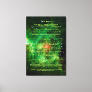 Toile Poème Desiderata - Nebula de couronne, Voie Lactée