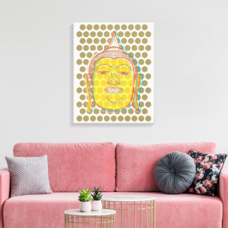 Toile Poids de tête de Bouddha Imprimer Zen Pots de Pop