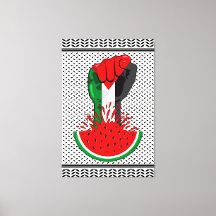 Toile Poing de résistance palestinienne sur le symbole d