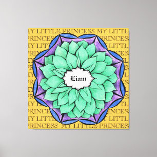 Toile POINSETTIE MODERNE en BLEU