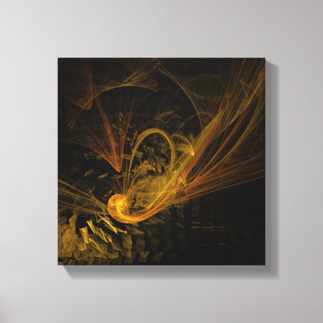 Toile Point de rupture Art Abstrait noir et blanc (Recto)