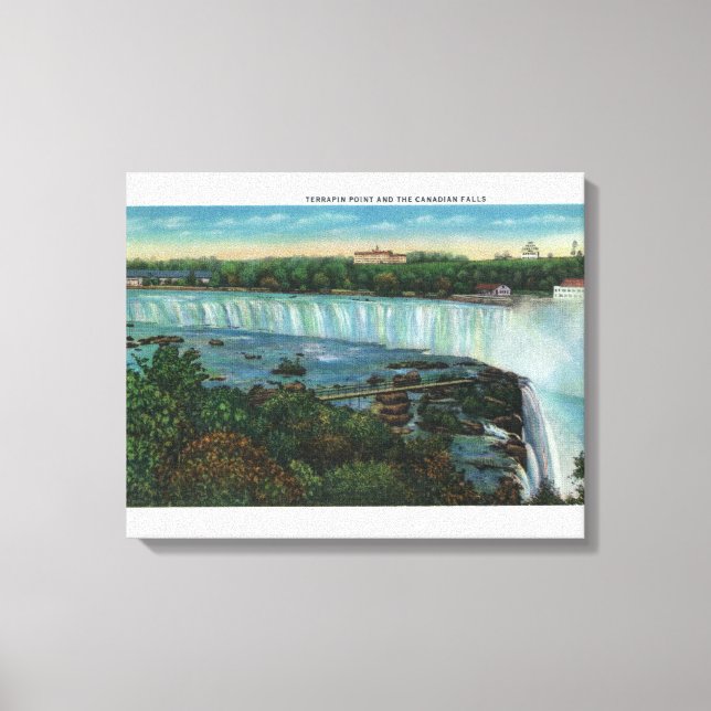 Toile Point Terrapin Vue des chutes canadiennes (Recto)