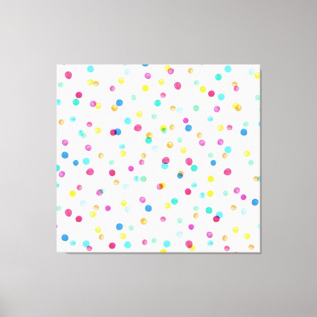 Toile Points Aquarelle Lumineux : Motif transparent. (Recto)