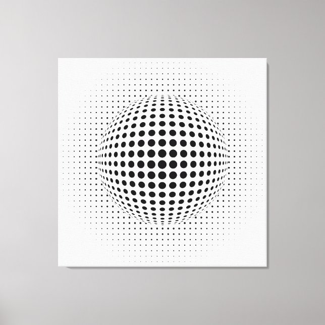 Toile Points - illusion optique (Recto)