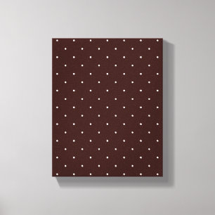 Toile Pois Brown et blancs