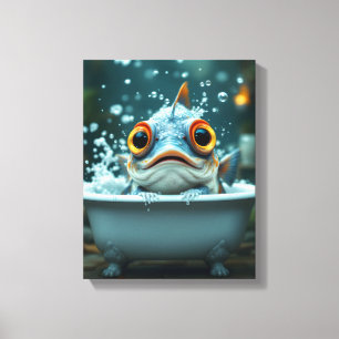 Toile Poisson amusant dans le bain