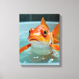 Toile Poisson amusant dans le bain