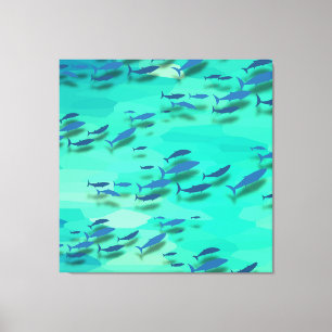 Toile Poisson coloré