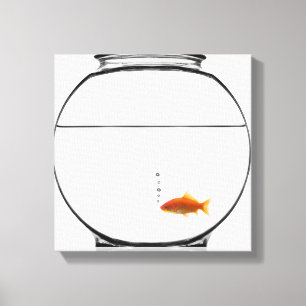 Toile Poisson d'or dans un bol