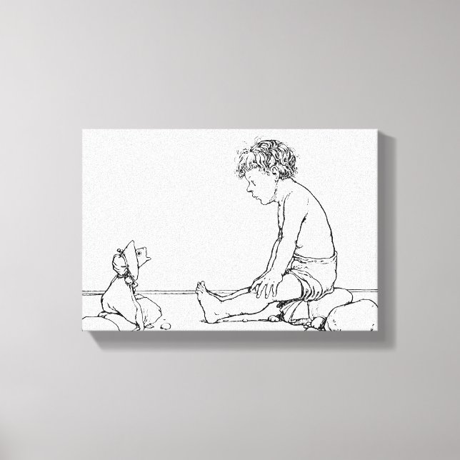 Toile Poisson tête poupée (Recto)