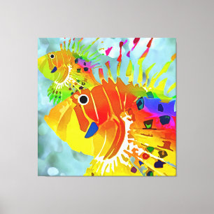 Toile Poissons tropicaux