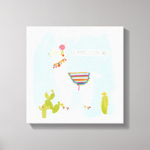 Toile Pom Pom Llama Rama - Llater Llosers