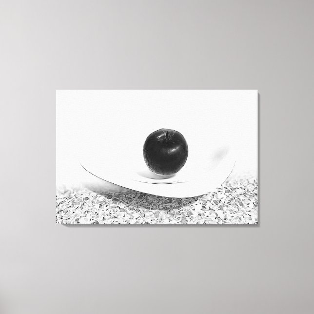 Toile Pomme aux teintes grises (Recto)