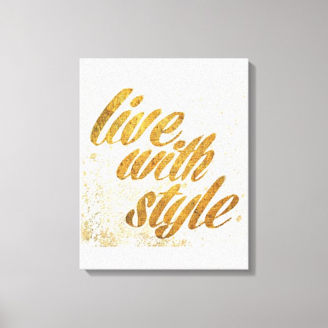 Toile Pomme sauvage | Live With Style - Citation Fille (Recto)