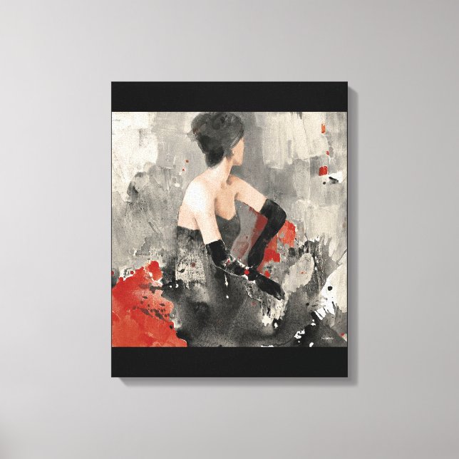 Toile Pomme sauvage | Vintage Watercolor Woman (Recto)