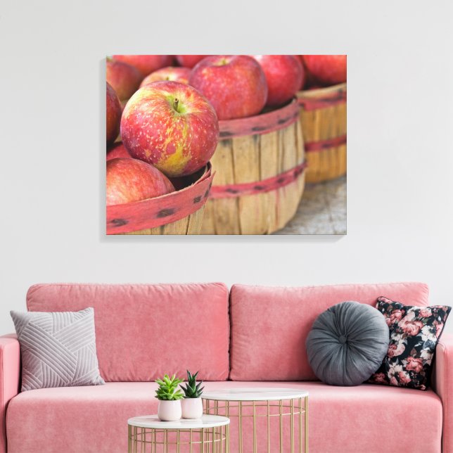 Toile pommes dans des paniers de boisseau (Insitu(Salon))
