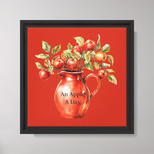 Toile Pommes de Vase Rouge (Recto)