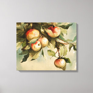 Toile Pommes d'une branche
