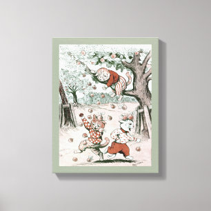 Toile Pommes et chats, Louis Wain