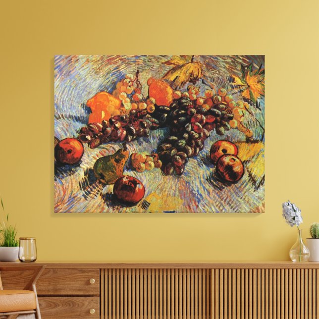 Toile Pommes, poires, citrons, raisins de Vincent van Go (Insitu(Salon))