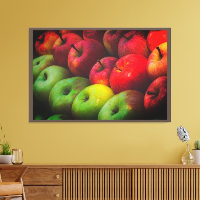 Toile Pommes rouges et vertes Rich Premium emballé Wall- (Insitu(Salon))