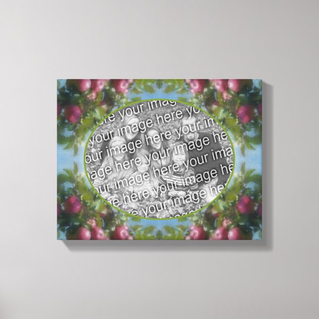 Toile Pommes rouges sur l'arbre Créez votre propre photo (Recto)