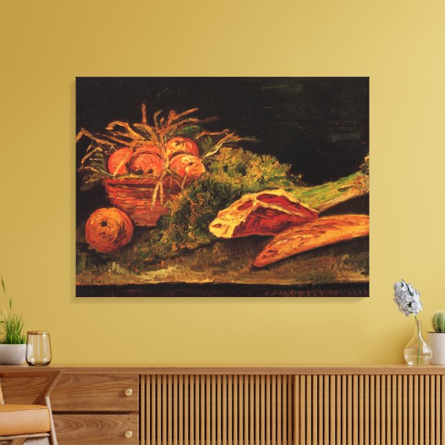 Toile Pommes, Viande et un Rouleau par Vincent van Gogh (Insitu(Salon))
