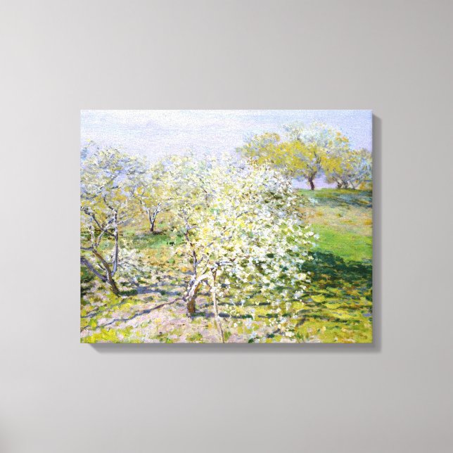 Toile Pommiers en fleurs (par Claude Monet) (Recto)