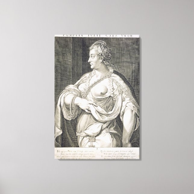 Toile Pompeia (d. AD 122) épouse de Jules César (engravi (Recto)