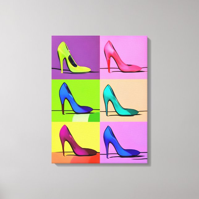 Toile Pompes de Stiletto, Poster d'Art à talons hauts (Recto)