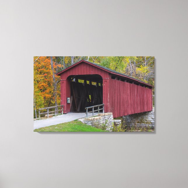 Toile Pont couvert de Cataract sur Mill Creek (Recto)
