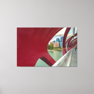 Toile Pont de la Paix et Cityscape de Calgary
