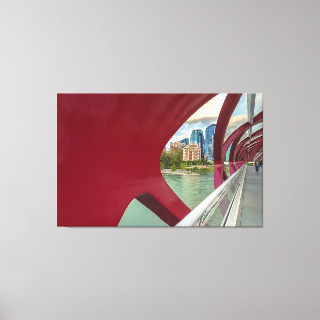 Toile Pont de la Paix et Cityscape de Calgary (Recto)