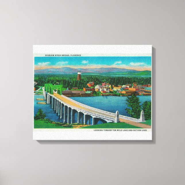 Toile Pont de la rivière Siuslaw à Florence, Oregon (Recto)