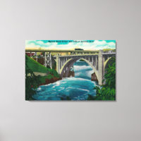 Pont de la rue Monroe et chutes sur la rivière Spo