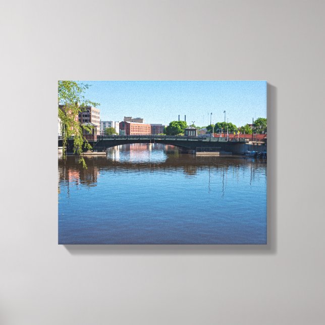 Toile pont de la rue state franchissant la rivière milwa (Recto)