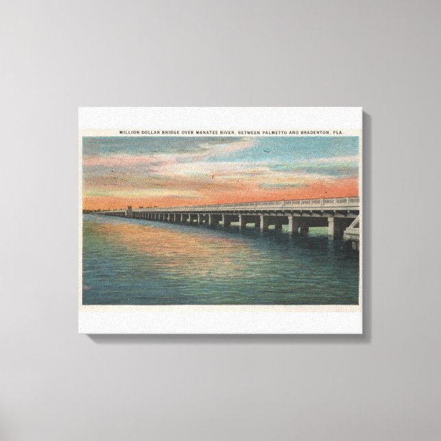 Toile Pont de millions de dollars au-dessus de la rivièr (Recto)