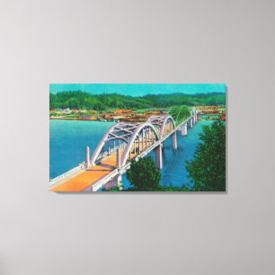 Toile Pont de rivière d'Umpqua dans Reedsport, Orégon