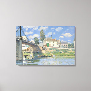 Toile Pont de Villeneu par Sisley Impressionist Paint