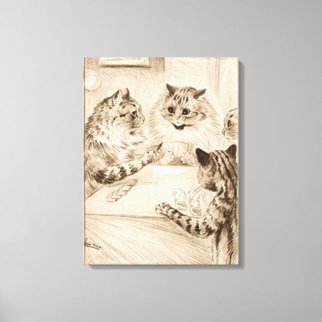 Toile Pont des Soupirs par Louis Wain (Recto)