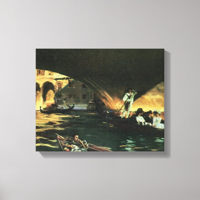 Toile Pont du Rialto, Grand Canal par John Singer Sargen (Recto)