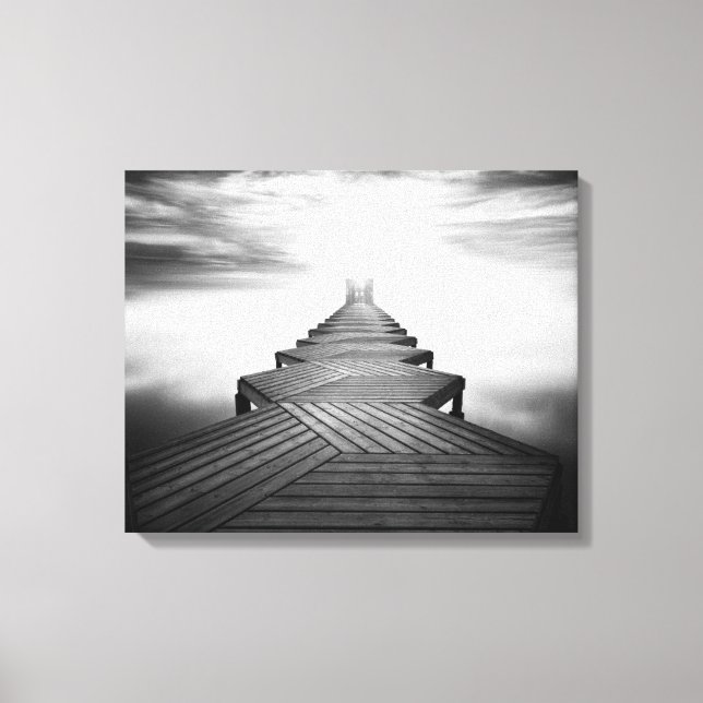 Toile Pont en bois au-dessus de la mer (Recto)