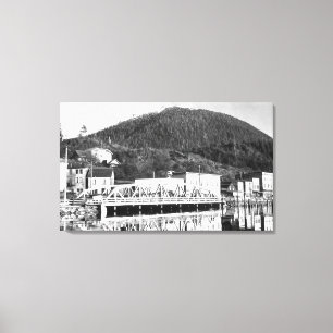 Toile Pont en rue de Stedman et montagne de cerfs