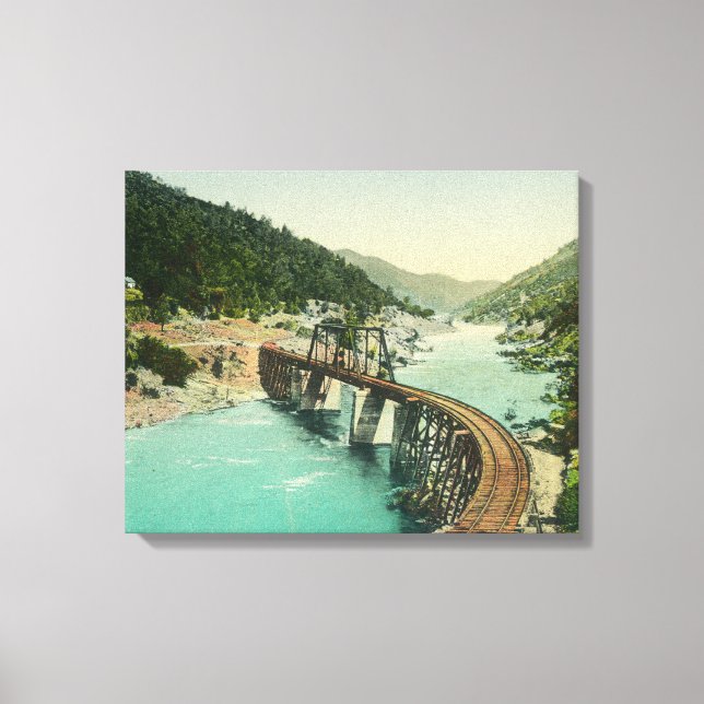 Toile Pont ferroviaire sur la rivière Merced (Recto)