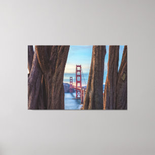 Toile Pont Golden Gate à travers Cypress Trees