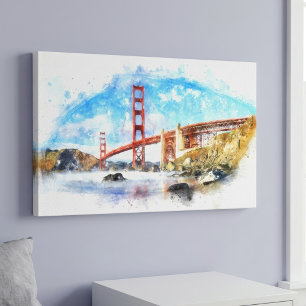 Toile Pont Golden Gate Pastel à San Francisco