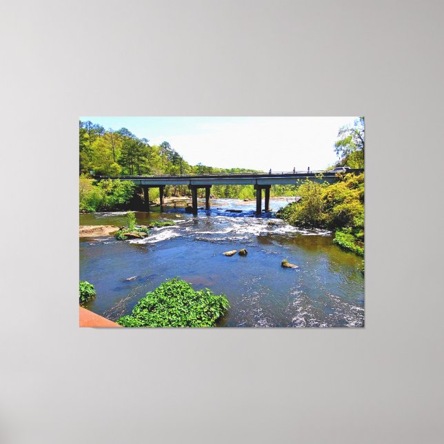 Toile Pont pittoresque au bord de la rivière (Recto)